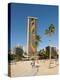 Lake and Skyline of Rainbow Tower of Hilton's Waikiki Village in Waikiki Beach, Honolulu, Hawaii-Bill Bachmann-Premier Image Canvas