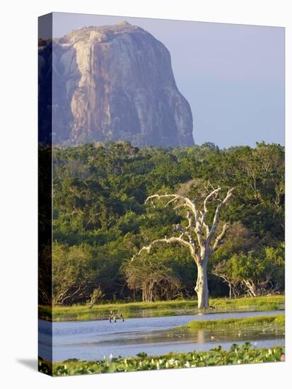 Lake and View of Elephant Rock in Late Afternoon, Yala National Park, Sri Lanka, Asia-Peter Barritt-Premier Image Canvas