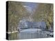 Lake Annecy and Boats on Canal Du Vasse-Walter Bibikow-Premier Image Canvas