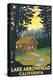 Lake Arrowhead, California -Cabin in the Woods-Lantern Press-Stretched Canvas