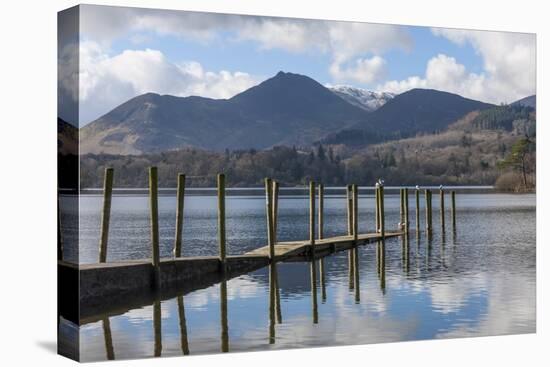 Lake Derwentwater, Barrow and Causey Pike, from the Boat Landings at Keswick-James Emmerson-Premier Image Canvas