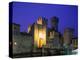 Lake Garda / Rocca Scaligera Castle / Night View, Sirmione, Veneto, Italy-Steve Vidler-Premier Image Canvas