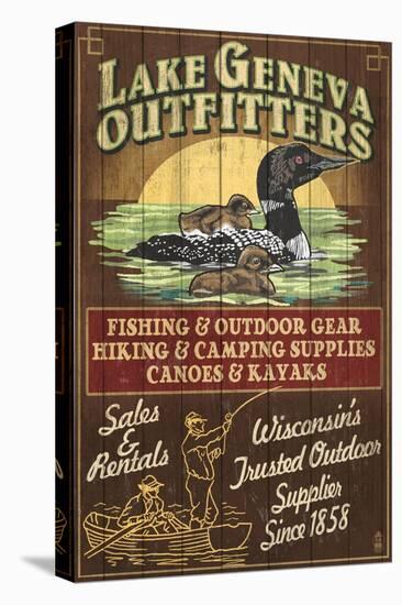 Lake Geneva, Wisconsin - Loon Outfitters-Lantern Press-Stretched Canvas