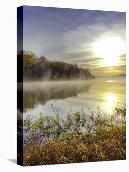 Lake Jacomo Fall Colors, Fleming Park, Kansas City, Missouri, USA-Charles Gurche-Premier Image Canvas