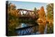 Lake Lamoille with Old Iron Railroad Bridge, Morrisville, Vermont, USA-Bill Bachmann-Premier Image Canvas