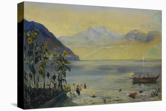 Lake Leman with the Dents du Midi in the Distance, 1863-John William Inchbold-Premier Image Canvas