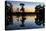 Lake Martin at Sunset with Bald Cypress Sihouette, Louisiana, USA-Alison Jones-Premier Image Canvas