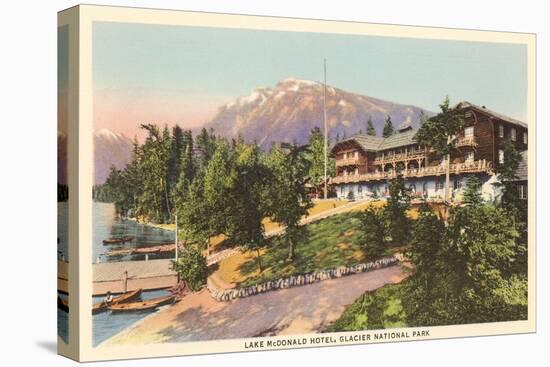 Lake McDonald Hotel, Glacier Park, Montana-null-Stretched Canvas