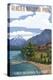 Lake McDonald Lodge - Glacier National Park, Montana-Lantern Press-Stretched Canvas