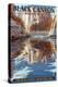 Lake Mead - National Recreation Area - Black Canyon Kayaker-Lantern Press-Stretched Canvas