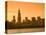 Lake Michigan and Skyline Including Sears Tower, Chicago, Illinois-Alan Copson-Premier Image Canvas