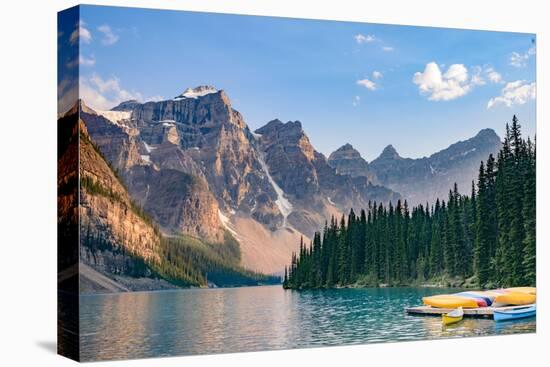 Lake Moraine, Near Lake Louise, Banff National Park, Canadian Rockies-Luis Leamus-Premier Image Canvas