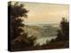 Lake Nemi, in the Background the City of Genzano, Late 18th-Early 19th Century-Pierre Henri de Valenciennes-Premier Image Canvas
