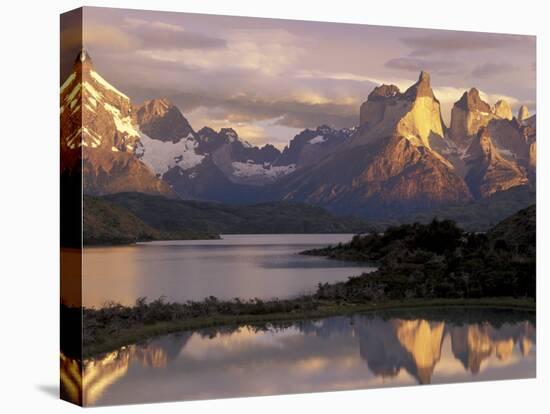 Lake Pehoe and Paine Grande at Sunrise, Torres del Paine National Park, Patagonia, Chile-Theo Allofs-Premier Image Canvas