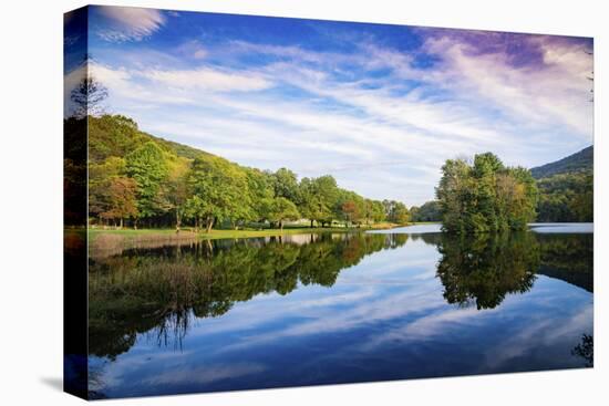 Lake reflections, Peaks Of Otter, Blue Ridge Parkway, Smoky Mountains, USA.-Anna Miller-Premier Image Canvas