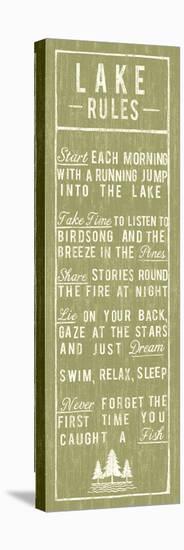 Lake Rules-The Vintage Collection-Stretched Canvas