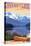 Lake Scene and Canoe - Whistler, Canada-Lantern Press-Stretched Canvas