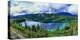 Lake surrounded by trees, Emerald Lake, Yukon, Canada-Panoramic Images-Premier Image Canvas