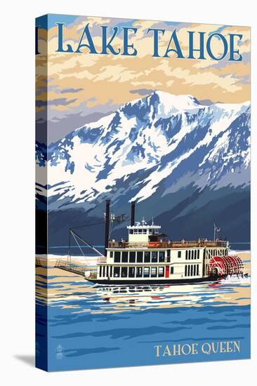 Lake Tahoe - Tahoe Queen Paddleboat-Lantern Press-Stretched Canvas