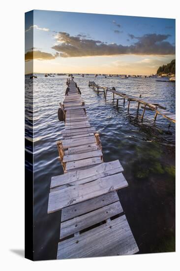 Lake Titicaca Pier at Sunset, Copacabana, Bolivia, South America-Matthew Williams-Ellis-Premier Image Canvas