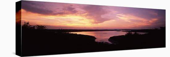 Lake Travis at Dusk, Austin, Texas, USA-null-Stretched Canvas