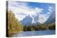 Lake Weissensee surrounded by woods with the Alps in the background, Biberwier, Carinthia, Tyrol, A-Roberto Moiola-Premier Image Canvas