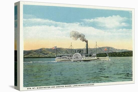 Lake Winnipesaukee, Maine - Mt. Washington Steamer, Ossipee Range View-Lantern Press-Stretched Canvas