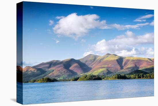 Lake with Mountains in the Background, Derwent Water, Lake District National Park, Cumbria, England-null-Premier Image Canvas