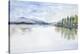 Lakefront Watercolor-Lora Gold-Stretched Canvas