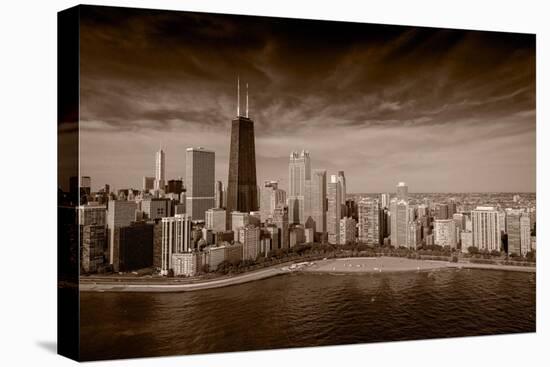 Lakeshore Chicago BW-Steve Gadomski-Premier Image Canvas