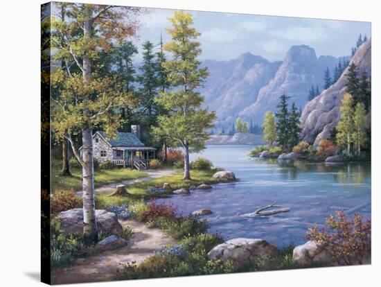Lakeside Lodge-Sung Kim-Stretched Canvas
