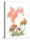 Lamb and Flowers-Niya Christine-Stretched Canvas