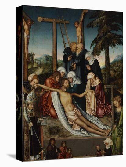 Lamentation Du Christ Mort Avec Saint Wolfgang, Ste Helene - the Lamentation over Christ with Saint-Lucas the Elder Cranach-Premier Image Canvas