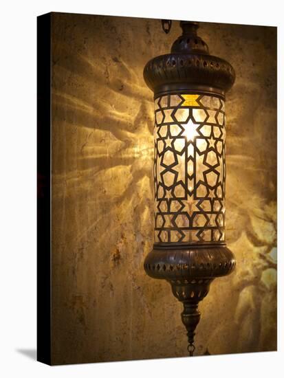 Lamps and Lanterns in Shop in the Grand Bazaar, Istanbul, Turkey-Jon Arnold-Premier Image Canvas