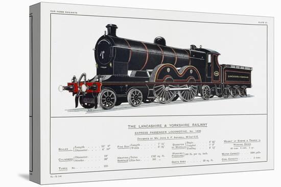 Lancashire and Yorkshire Railway Express Loco No 1406-W.j. Stokoe-Stretched Canvas