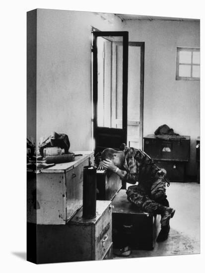 Lance Corporal James Farley in Tears at Death of Lt. James Magel After Confrontation with Viet Cong-Larry Burrows-Premier Image Canvas