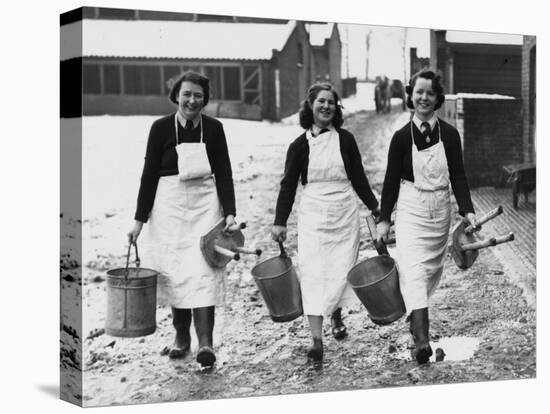 Land Girls WWII-Robert Hunt-Premier Image Canvas