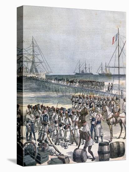 Landing of the Senegalese Troops at the New Wharf in Cotonou, Benin, 1892-Henri Meyer-Premier Image Canvas
