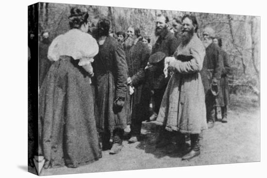 Landowner Giving the Paschal Greeting to Her Peasants, Russia, 1890S-null-Premier Image Canvas