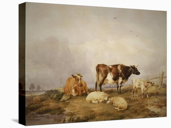 Landscape and Cattle, C1823-1902-Thomas Sidney Cooper-Premier Image Canvas