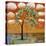 Landscape Art Tree Patterned Tangerine Tango Sky-Blenda Tyvoll-Stretched Canvas