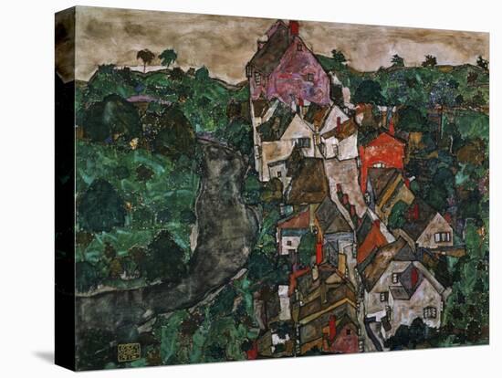 Landscape at Krumau, 1910-16-Egon Schiele-Premier Image Canvas