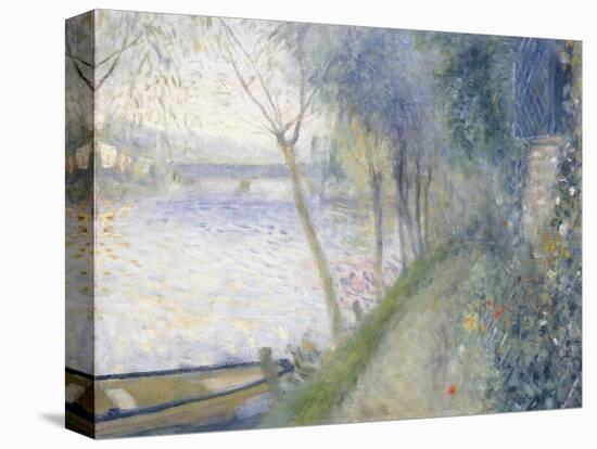 Landscape at the Edge of the Seine with the Pont D'Argenteuil-Pierre-Auguste Renoir-Premier Image Canvas