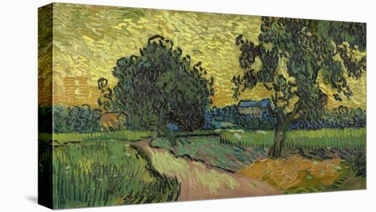 Landscape at Twilight, 1890-Vincent van Gogh-Stretched Canvas