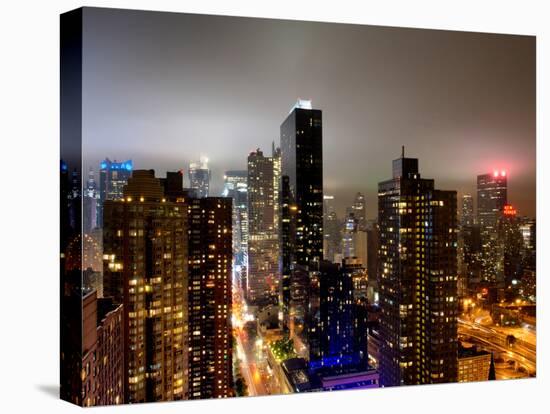 Landscape by Night, Misty View, Times Square, Manhattan, New York, United States-Philippe Hugonnard-Premier Image Canvas