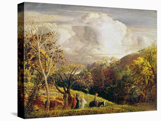 Landscape, Figures and Cattle-Samuel Palmer-Premier Image Canvas