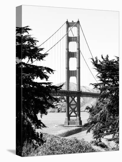 Landscape, Golden Bridge, Black and White Photography, San Francisco, California, United States-Philippe Hugonnard-Premier Image Canvas