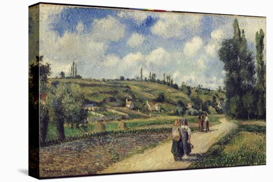 Landscape Near Pontoise, the Auvers Road, 1881-Camille Pissarro-Premier Image Canvas