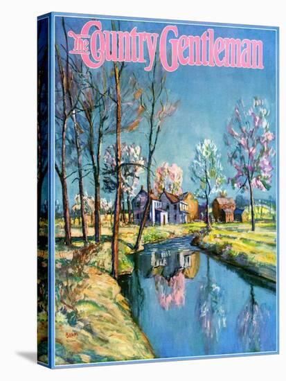 "Landscape of Farm in Springtime," Country Gentleman Cover, May 1, 1932-Walter Baum-Premier Image Canvas