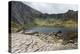 Landscape of Footpath Leading round Llyn Idwal with Devil's Kitchen in Background-Veneratio-Premier Image Canvas